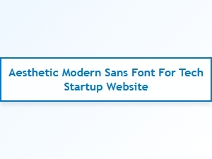 Aesthetic Modern Sans Font for Tech Startups