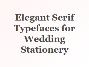 Elegant Serif Typefaces for Wedding Stationery